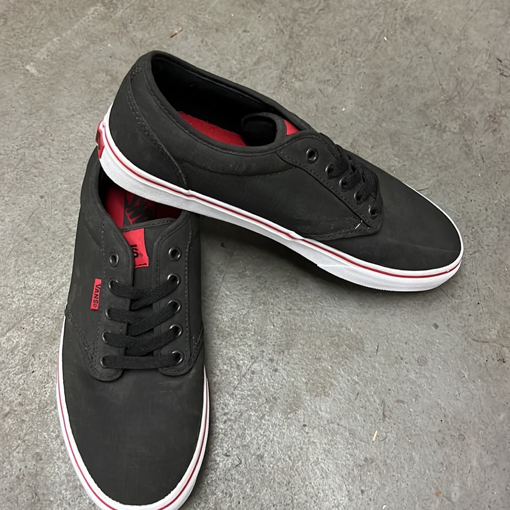 Vans Atwood Rock Textile Black Red Shoes use in good condition